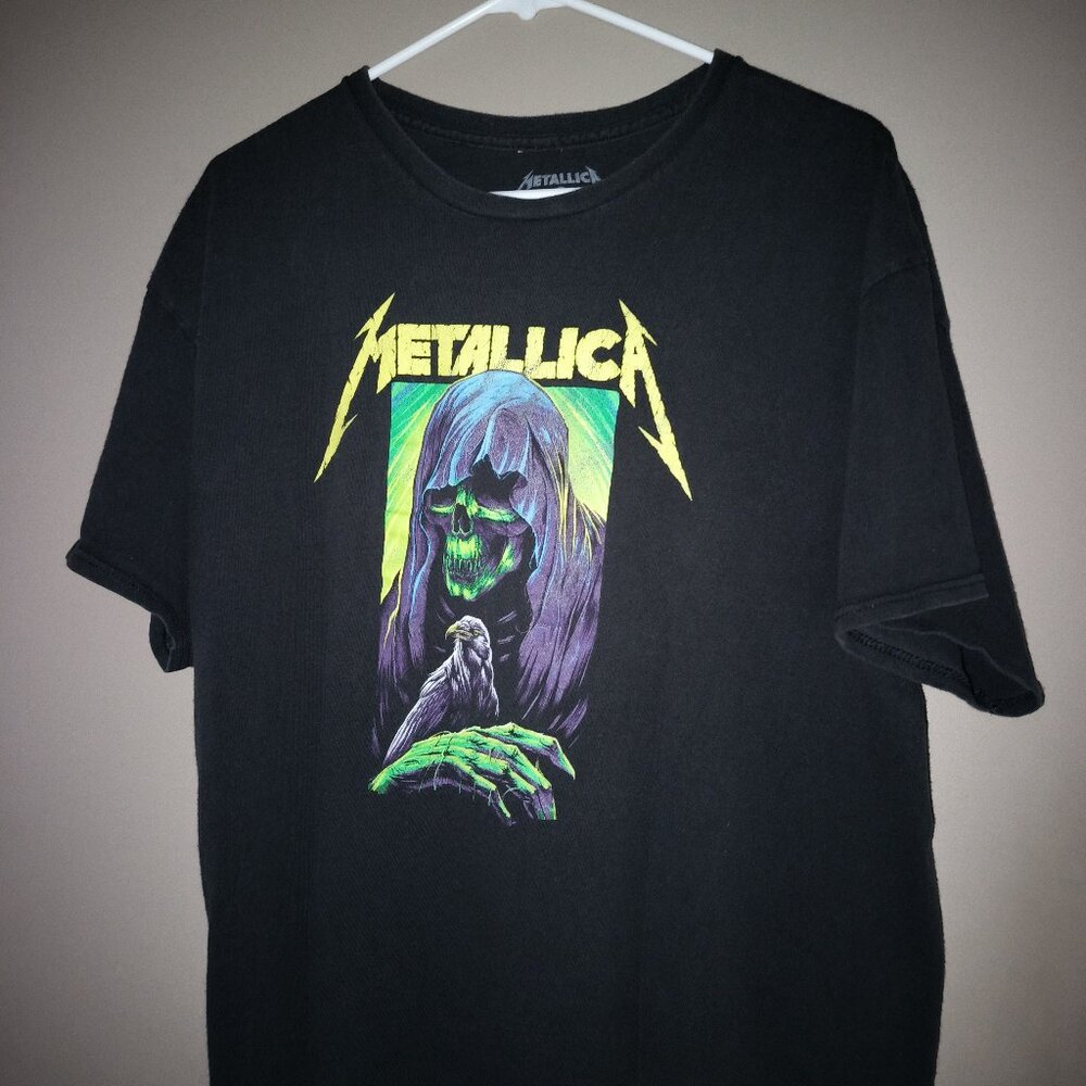 BLACK METALLICA SKULL T SHIRT SIZE XL